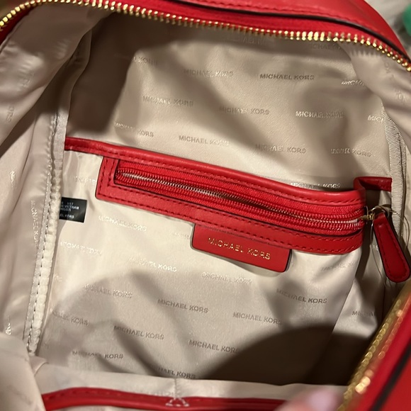 NWT Michael Kors bright red backpack - Picture 9 of 16